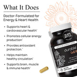 Close-up of Durable Ubiqsome CoQ10 capsules