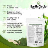 Close-up of Earth Circle Organics Spirulina Powder texture