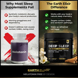 Close-up of Earth Elixir Sleep Aid capsules in a hand