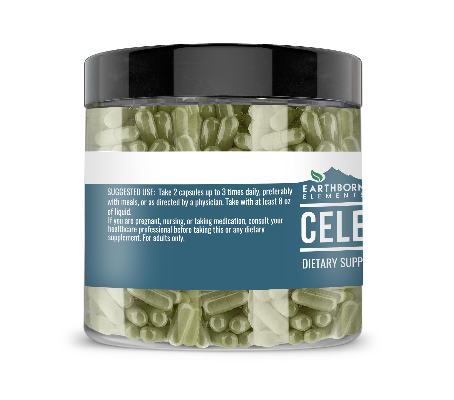 Close-up of Earthborn Elements Celery Seed Capsules