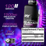 Close-up of EFX Sports Kre Alkalyn EFX Creatine Capsules