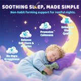 Close-up of ELLAMENTZ Kids Sleep Gummies in natural strawberry flavour