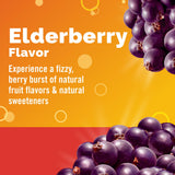 Close-up of Emergen-C Elderberry drink mix powder
