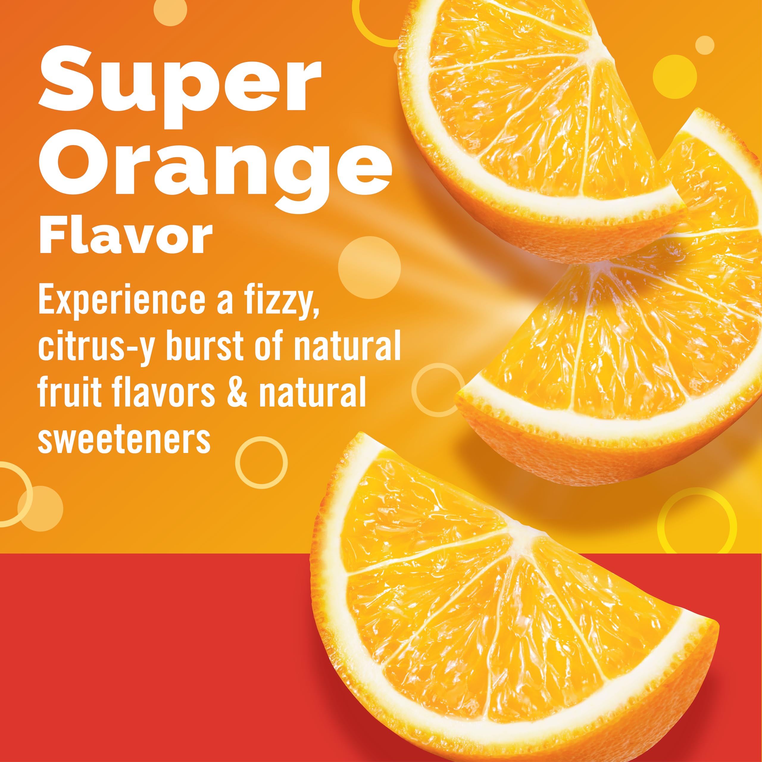 Close-up of Emergen-C Vitamin C Powder packet with orange flavour