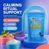 Close-up of Emporium Lab ELOHIM LUME Blue daily wellness Drink Mix ingredients list