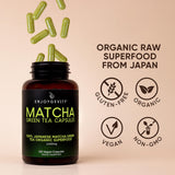 Close-up of EnjoyGevity Matcha Green Tea Capsules