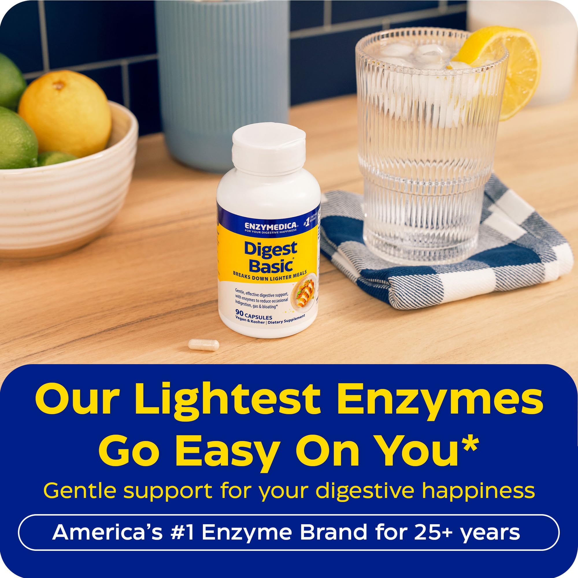 Close-up of Enzymedica Multi-Enzymes capsules