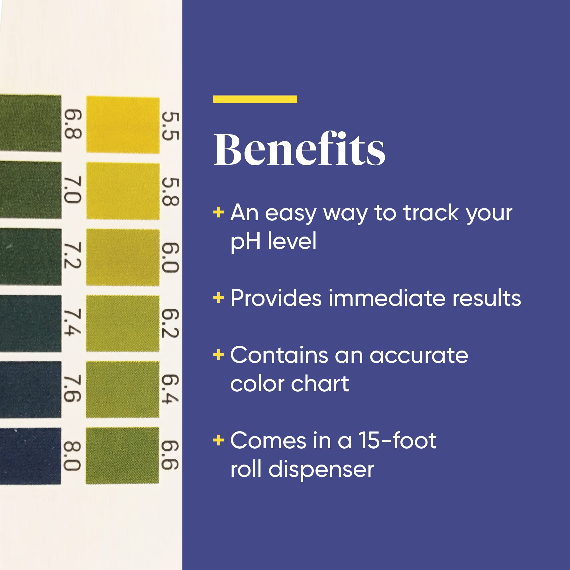 Close-up of Enzymedica pH Strips showing colour chart