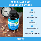Close-up of Equip Beef Liver Capsules