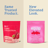 Close-up of Equip Bovine Colostrum Gummies showing texture