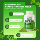 Close-up of ESSNTLWELLNESS Moringa Powder Capsules