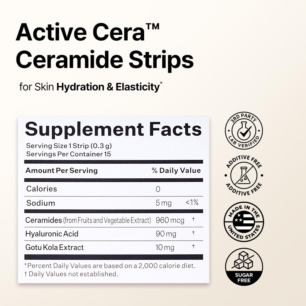 Close-up of ESTHER FORMULA Hyaluronic Acid Oral Film strip