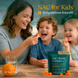Close-up of Etta Vita NAC gummies highlighting ingredients list