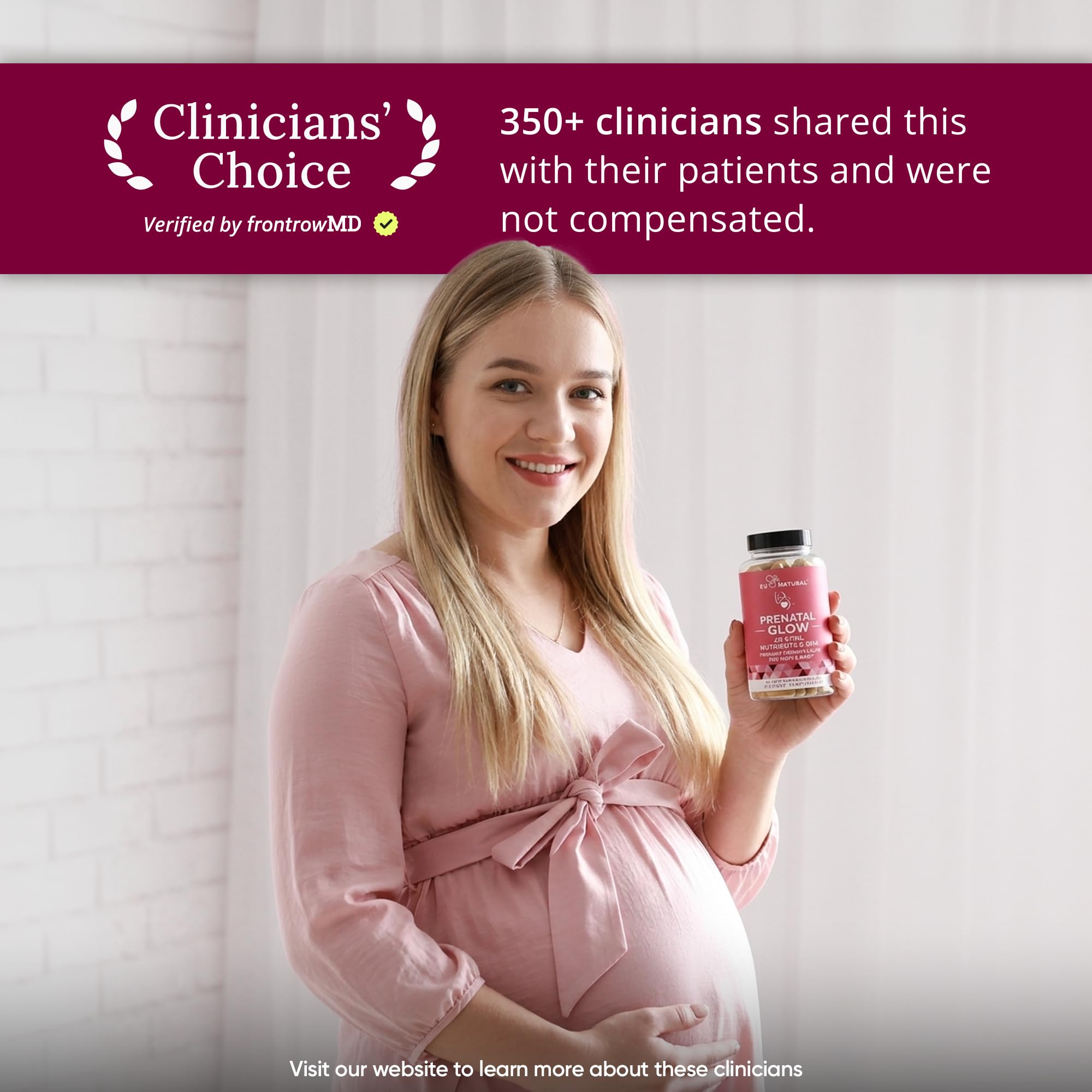 Close-up of Eu Natural Prenatal Multivitamin ingredients list