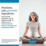 Close-up of EuroMedica Zinc & Selenium Capsules