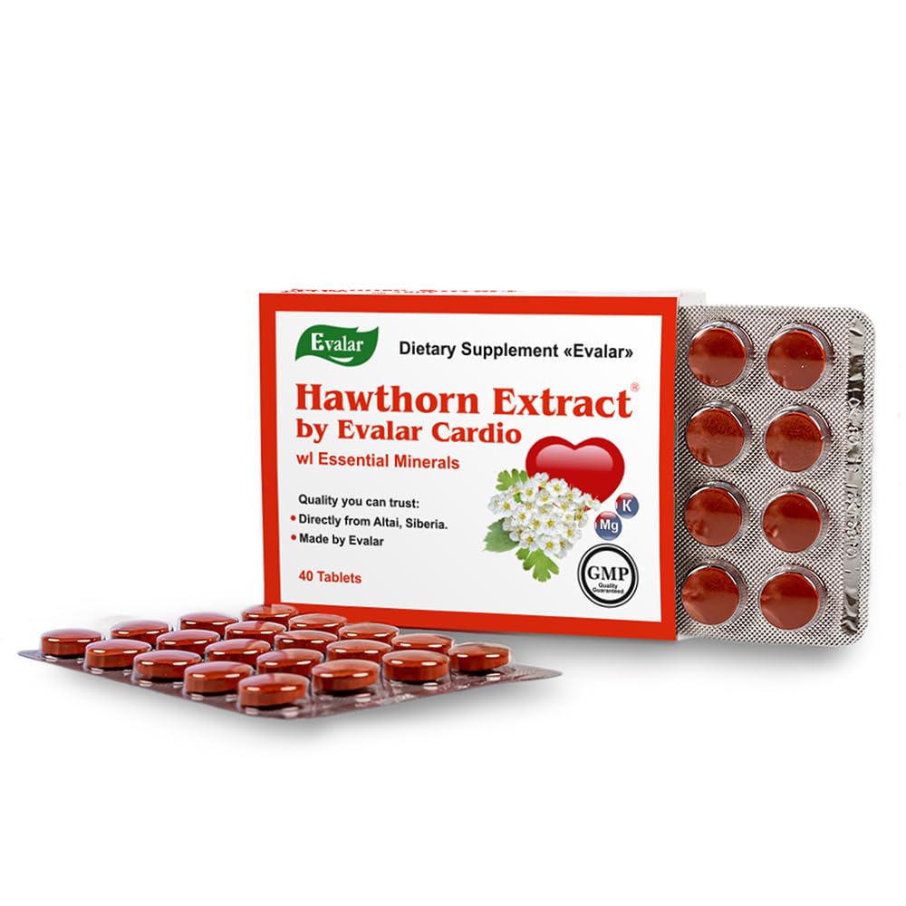 Close-up of Evalar Cardio Active Hawthorn tablets