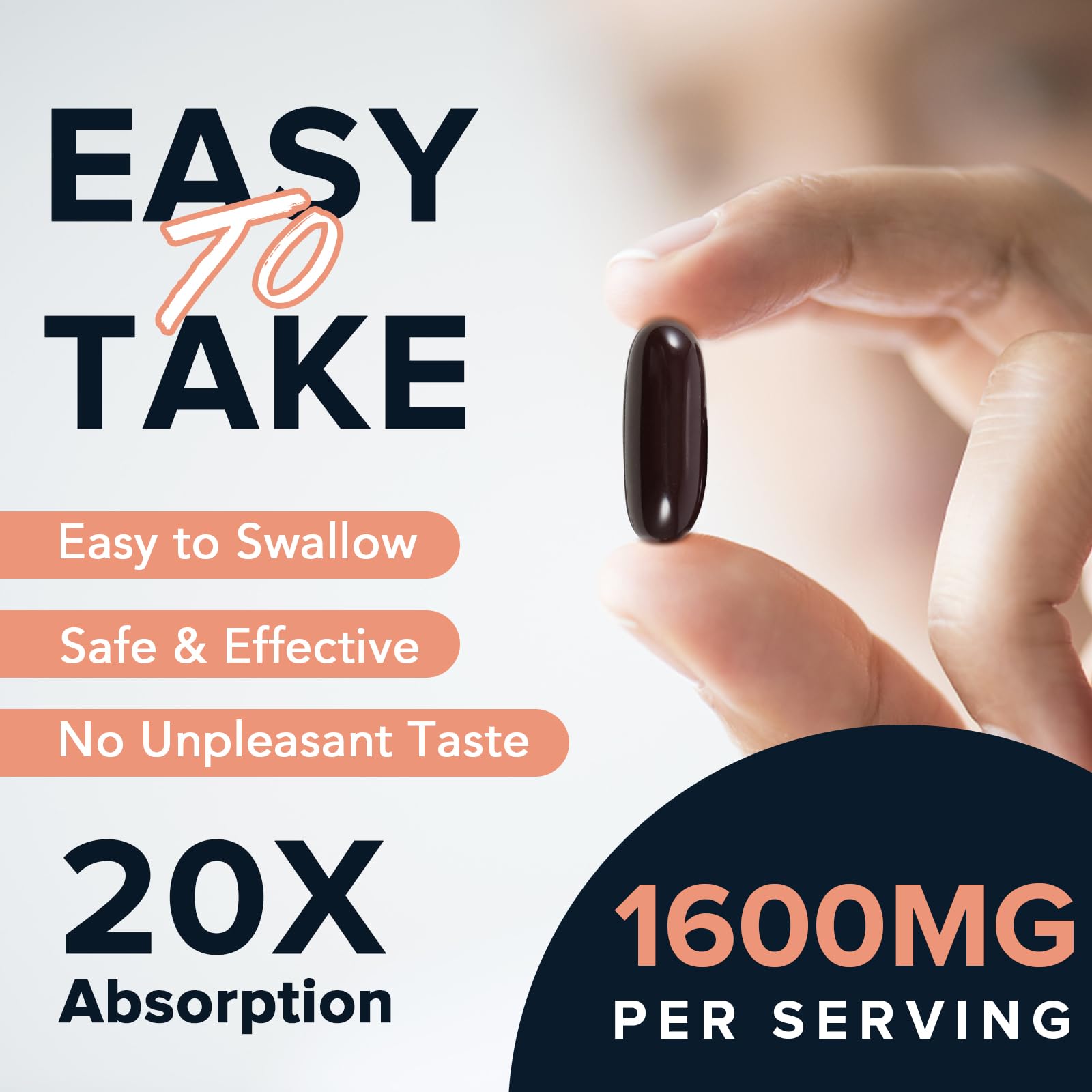 Close-up of Fabamax Liposomal NAD+ Supplement softgel