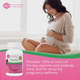 Close-up of Fairhaven Health Prenatal Vitamin tablet with vanilla coating