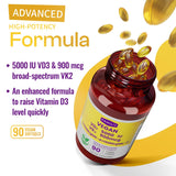 Close-up of FAMILI+ Vitamin D3 K2 Coconut MCT Oil capsule