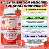 Close-up of FedererSeth Kids Multivitamin Gummies showing gummy texture