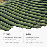 Close-up of FKRO Matcha Collagen powder