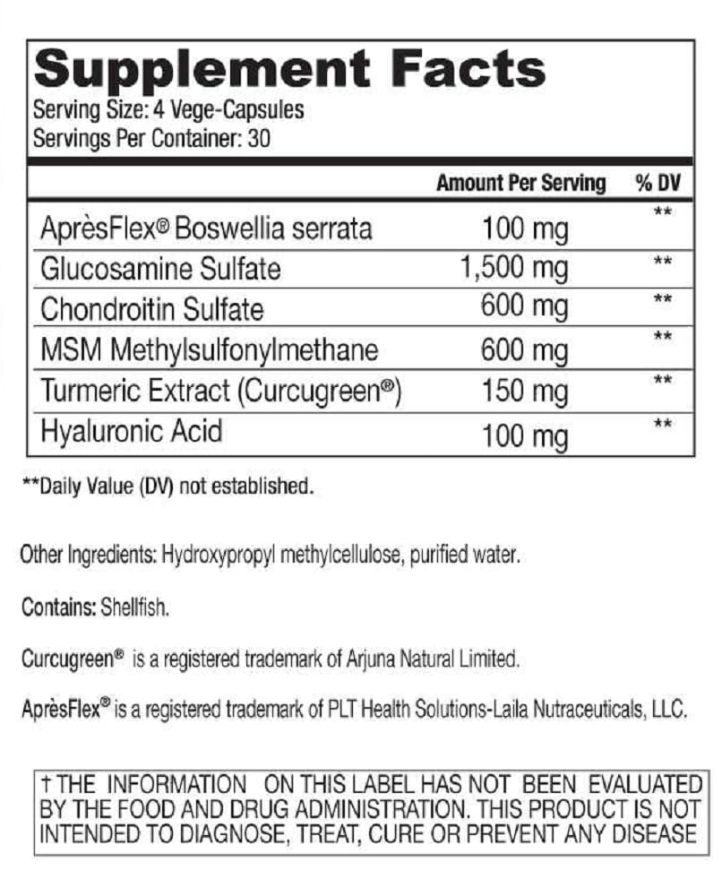 Close-up of Flexicil Chondroitin capsules