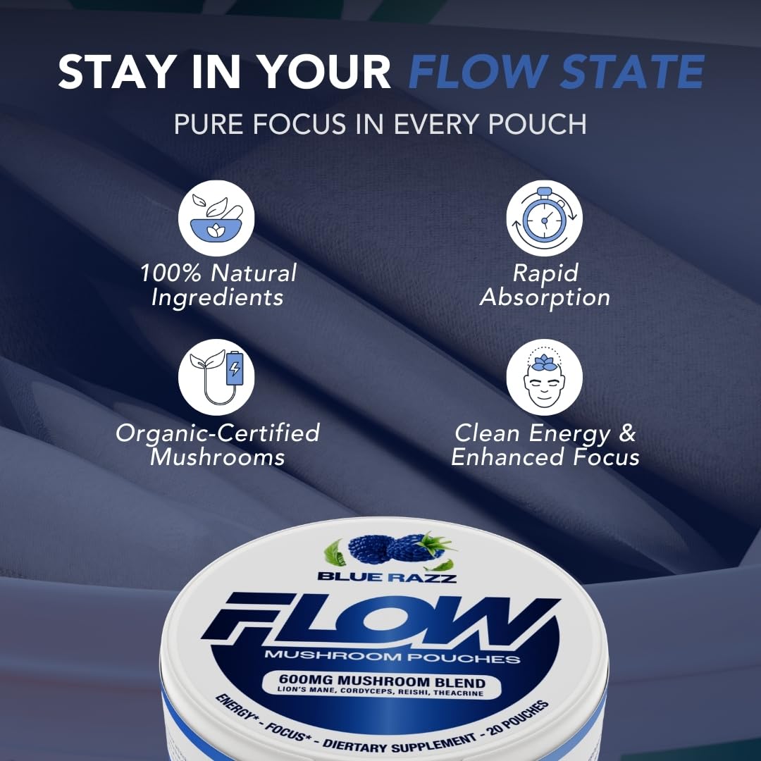 Close-up of Flow Pouches nicotine-free pouches