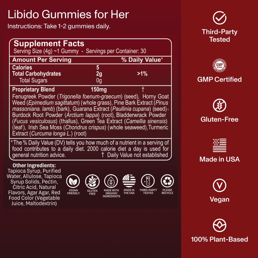 Close-up of FOCL Female Libido Gummies