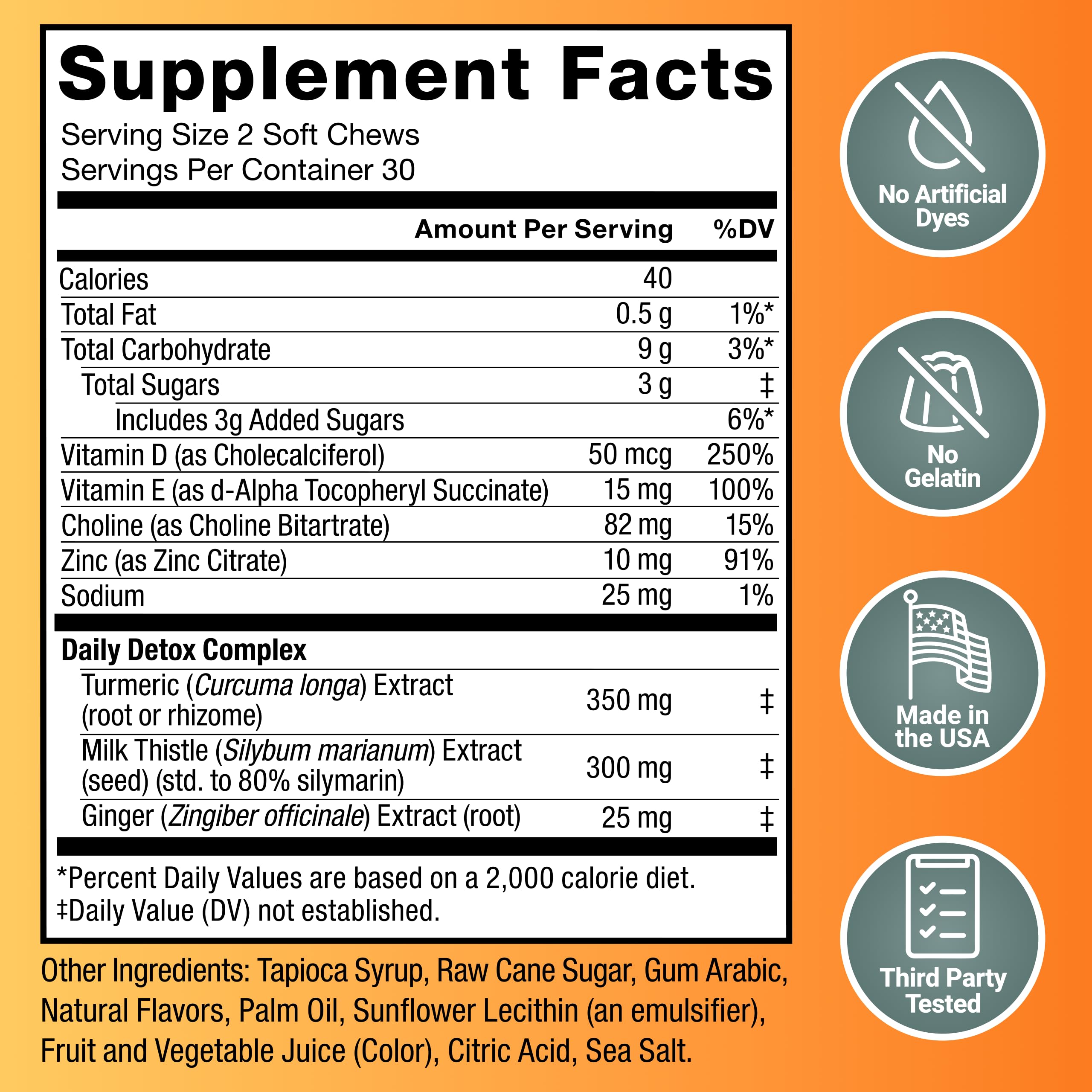 Close-up of Force Factor Liver + Cleanse Soft Chews