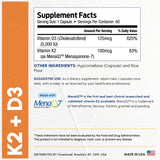 Close-up of ForestLeaf D3 + K2 Supplement capsules