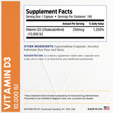 Close-up of ForestLeaf Vitamin D3 10000 IU capsule