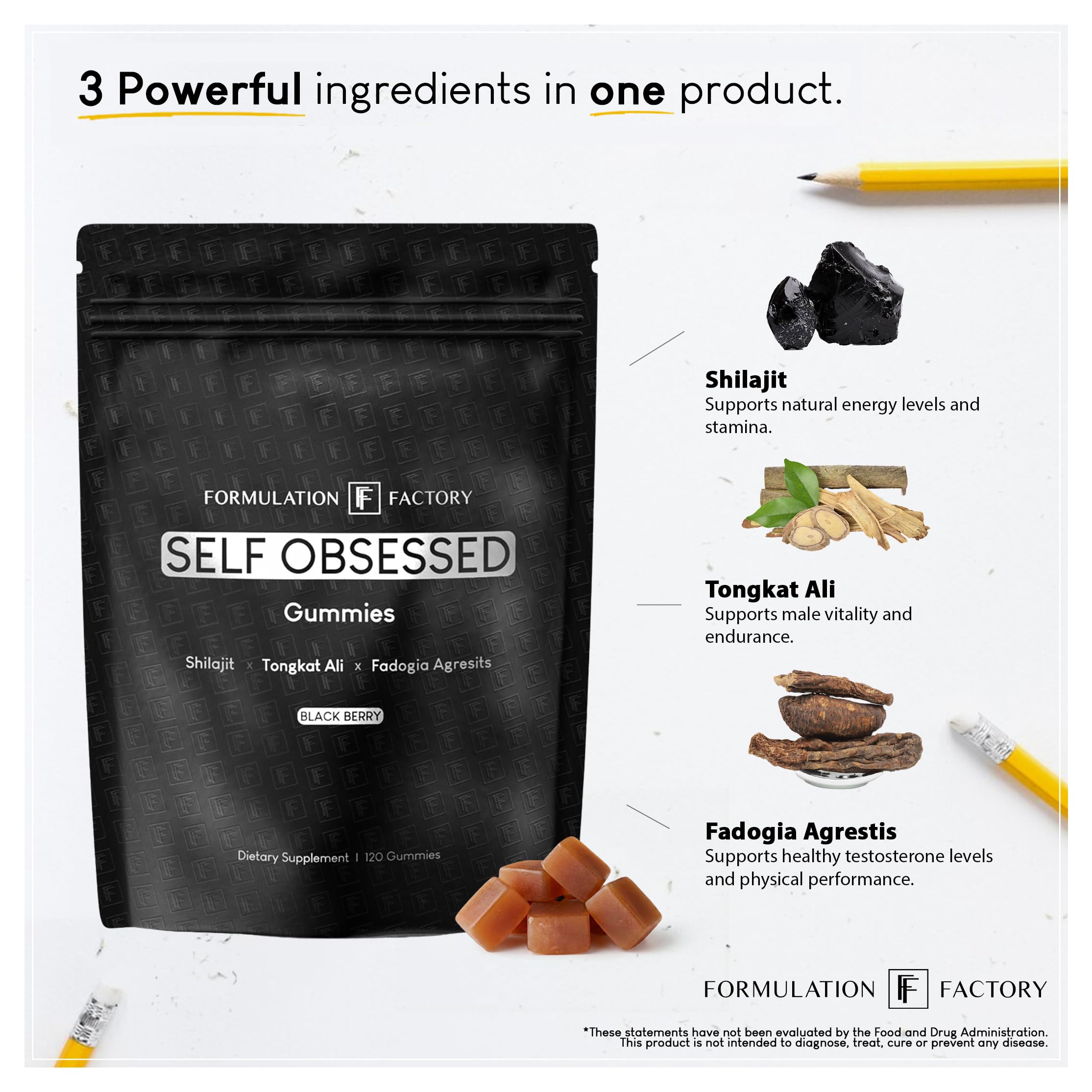 Close-up of Formulation Factory Shilajit Gummies