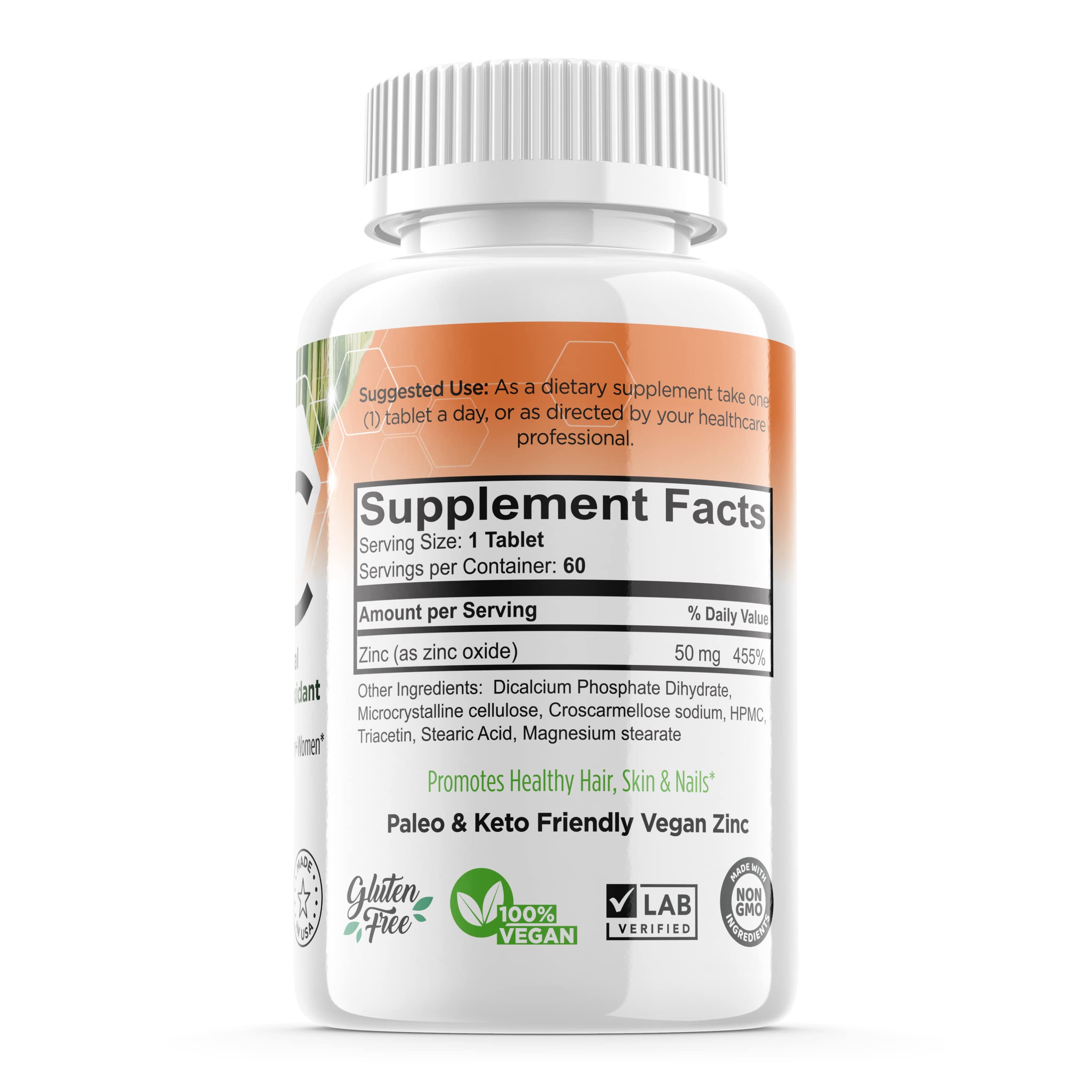 Close-up of FORTE NATURALS Zinc 50mg tablet