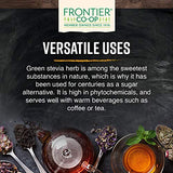 Close-up of Frontier Co-op Organic Green Stevia Herb