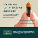 Close-up of Gaia Herbs Fenugreek Seed capsules