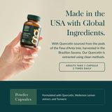 Close-up of Gaia Herbs Quercetin Synergy vegan capsules