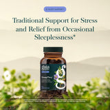 Close-up of Gaia Herbs SleepThru vegan capsules