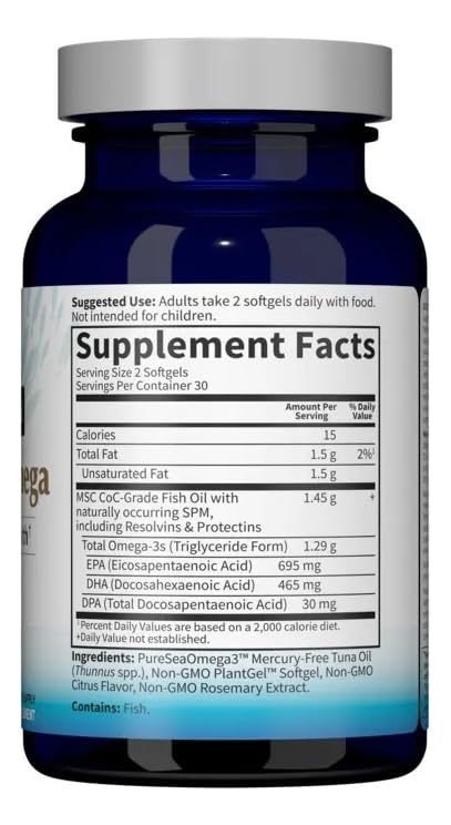 Close-up of Garden of Life Omega-3 Fish Oil Softgel