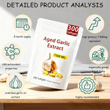 Close-up of Generic Aged Garlic Extract softgel capsule
