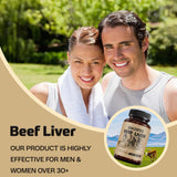 Close-up of Generic Beef Liver Capsules showing details