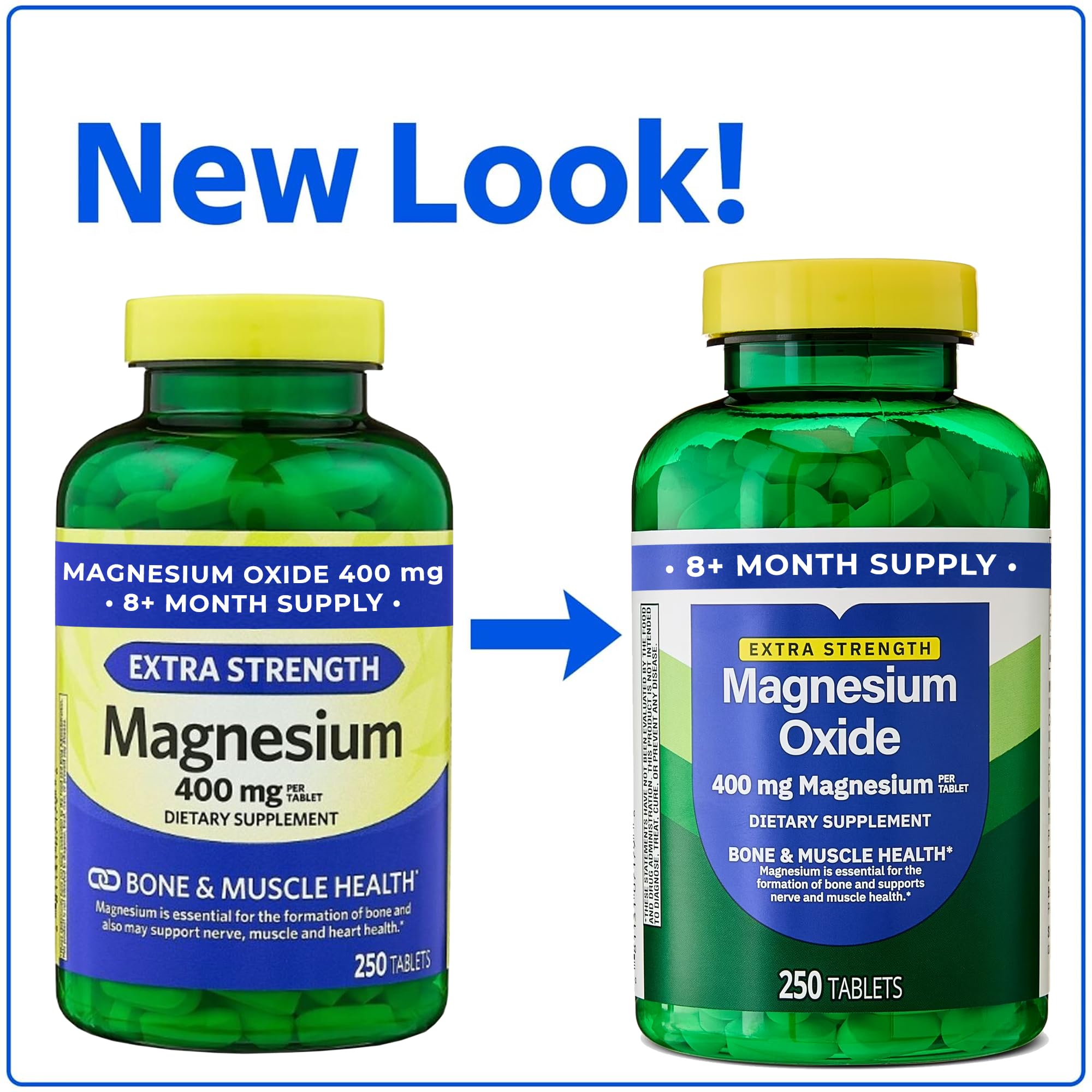 Close-up of Generic Magnesium Supplement 400mg tablet