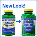 Close-up of Generic Magnesium Supplement 400mg tablet
