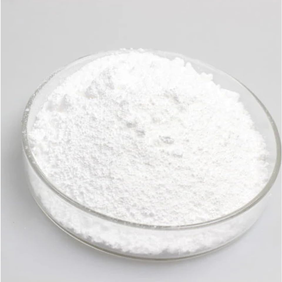 Close-up of Generic Microcrystalline Hydroxyapatite Powder texture in a spoon