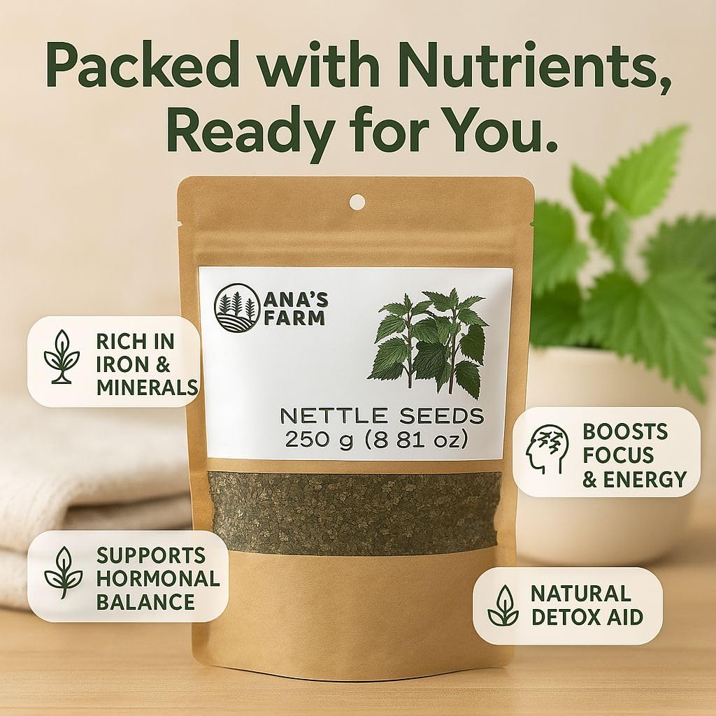 Close-up of Generic Natural Nettle Seeds 250g