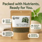 Close-up of Generic Natural Nettle Seeds 250g