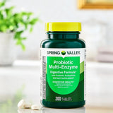Close-up of Generic Probiotic Multi-Enzyme Tablets showing tablet size