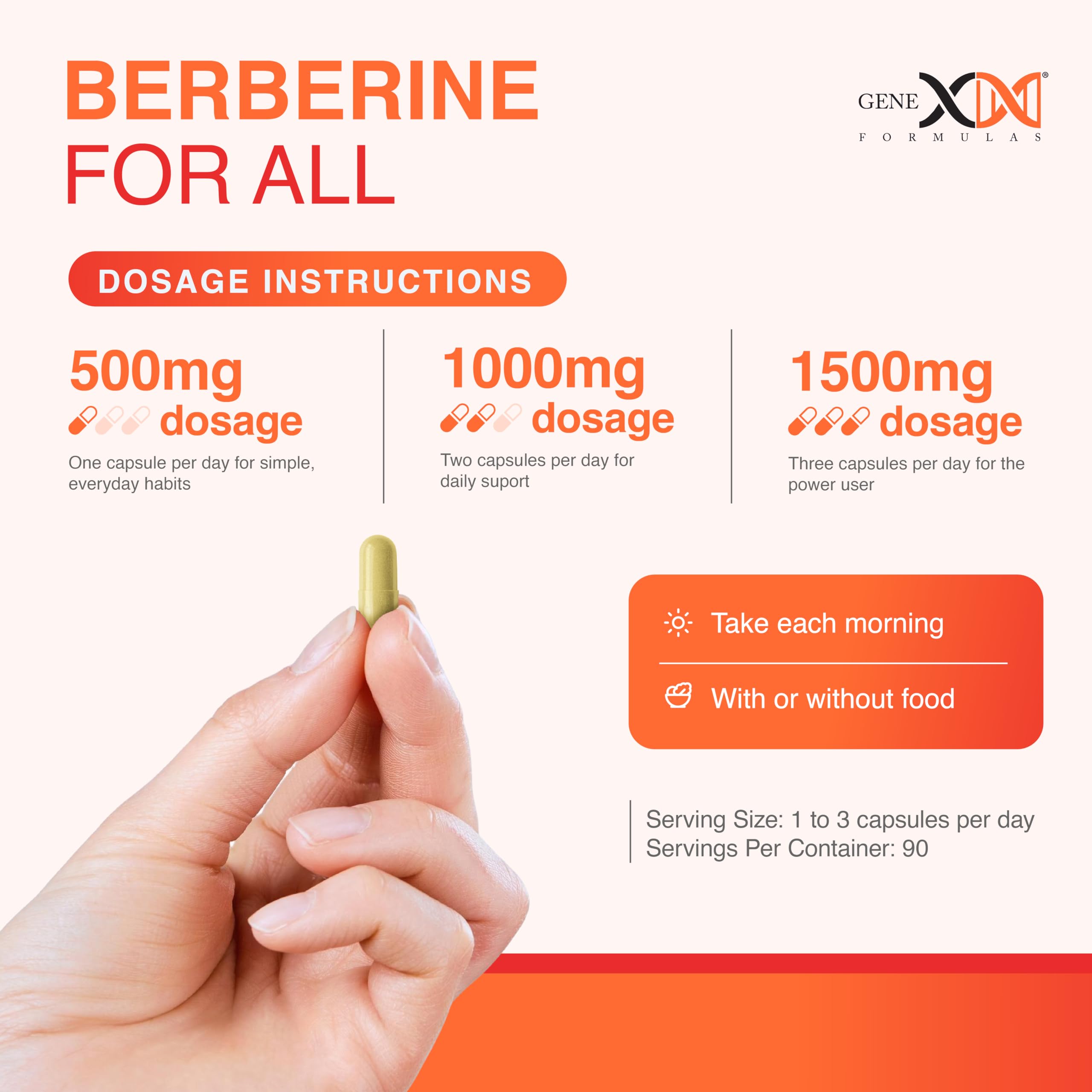 Close-up of Genex Formulas Berberine capsule