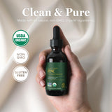 Close-up of Global Healing Center Liquid Zinc Supplement label