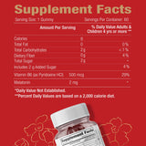 Close-up of Global Health Naturals Vegan Melatonin Gummies packaging