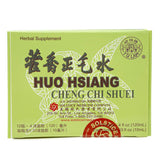 Close-up of Great Wall Huo Hsiang Cheng Chi Shuei ingredients list